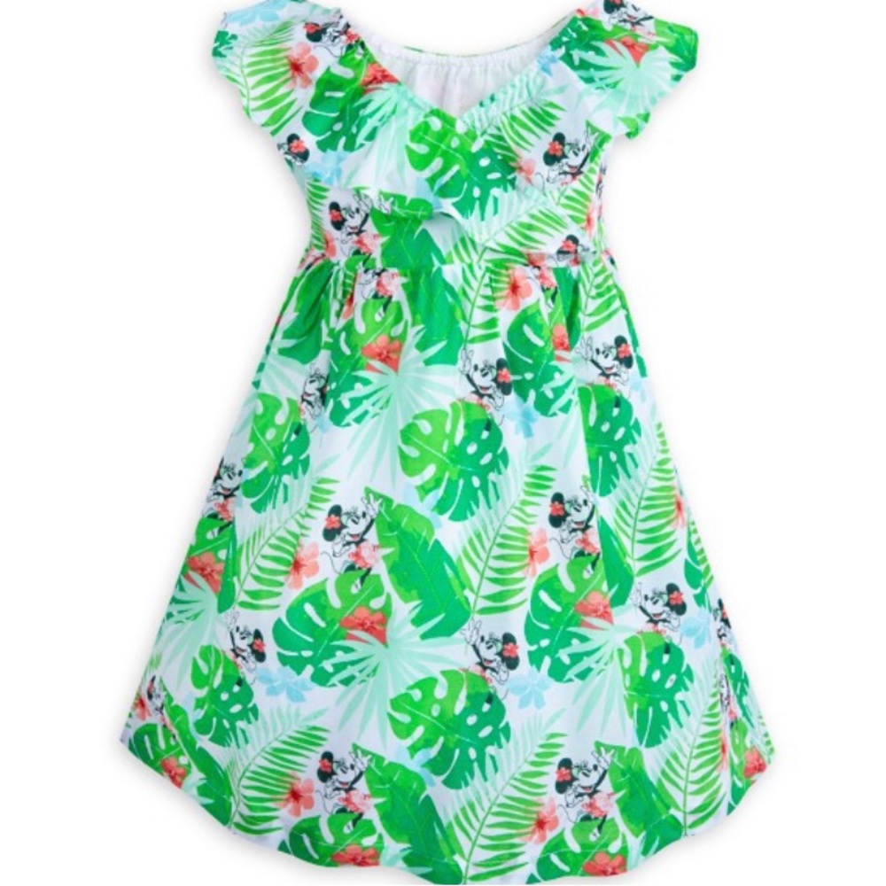 Girls tropical Minnie Mouse Dress Disney hula new with tags